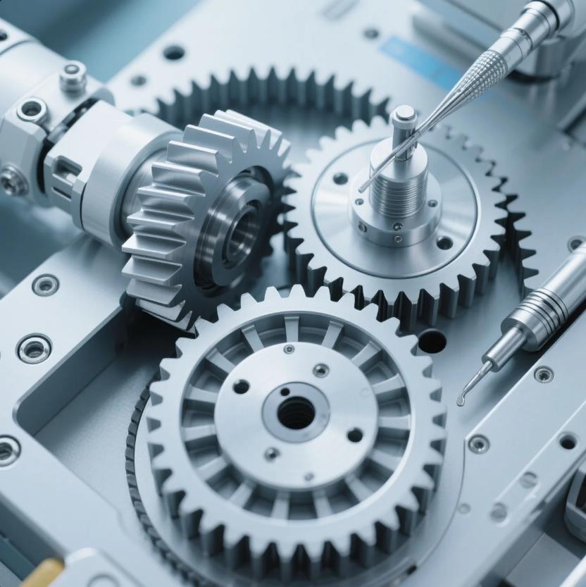 Helical gears for smooth surgical robot operation