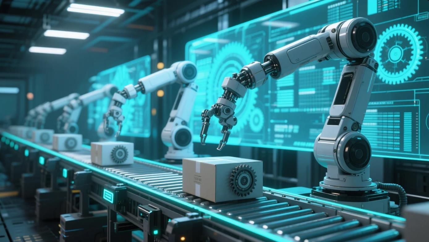 Smart packaging with robotic gears